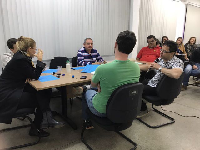 Aula presencial do primeiro módulo do curso de Pós Graduação em Práticas Pedagógicas