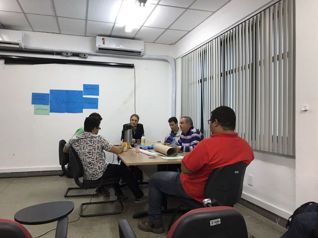 Aula presencial do primeiro módulo do curso de Pós Graduação em Práticas Pedagógicas