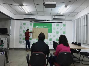 Aula presencial do primeiro módulo do curso de Pós Graduação em Práticas Pedagógicas