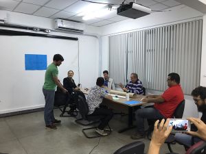 Aula presencial do primeiro módulo do curso de Pós Graduação em Práticas Pedagógicas